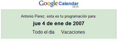 Calendario Vacaciones